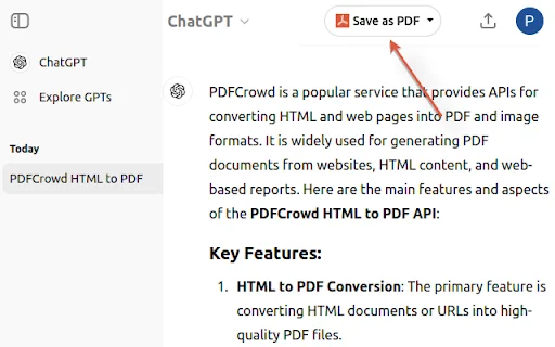 I-download ang ChatGPT to PDF Latest – I-save ang Chats nang Libre - Screenshot 1