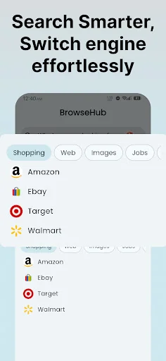 Browsehub: Private Browser – Mabilis na Access sa 150+ Search Engines - Screenshot 7